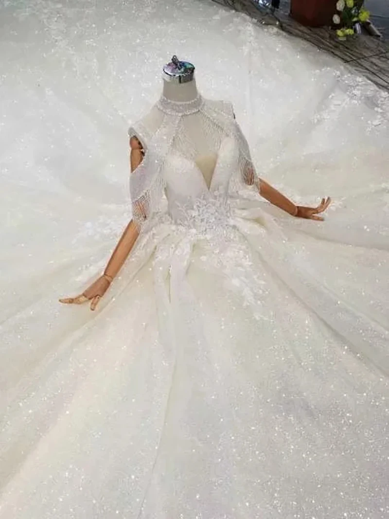 LS11240 Международный новый дизайн свадебные платья со съемным плечевым ремнем без рукавов бальное платье горячее свадебное платье со шлейфом