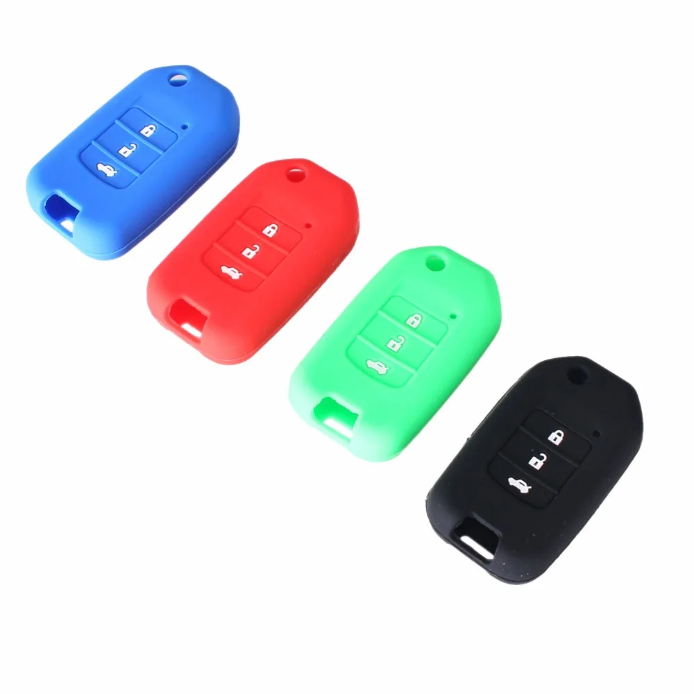 KEYYOU 10 шт./лот для Honda Accord 9 Crider Civic откидной силиконовый 3 кнопки чехол