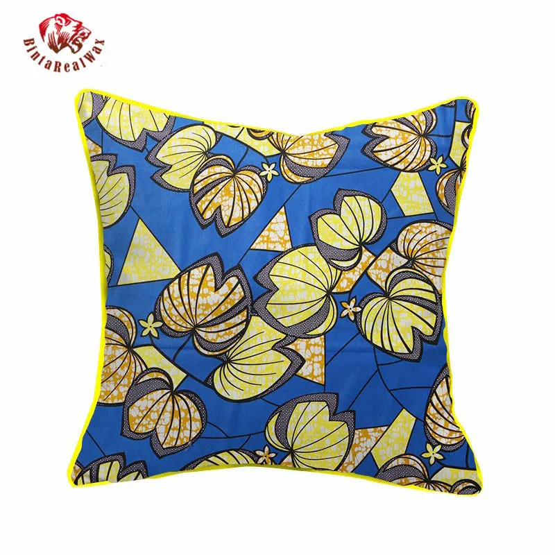 

2018 African Wax Cotton Fabric Handmade Decorative Pillow Case Covers African Printed Cushion Case Cojines Home Arts WYS10