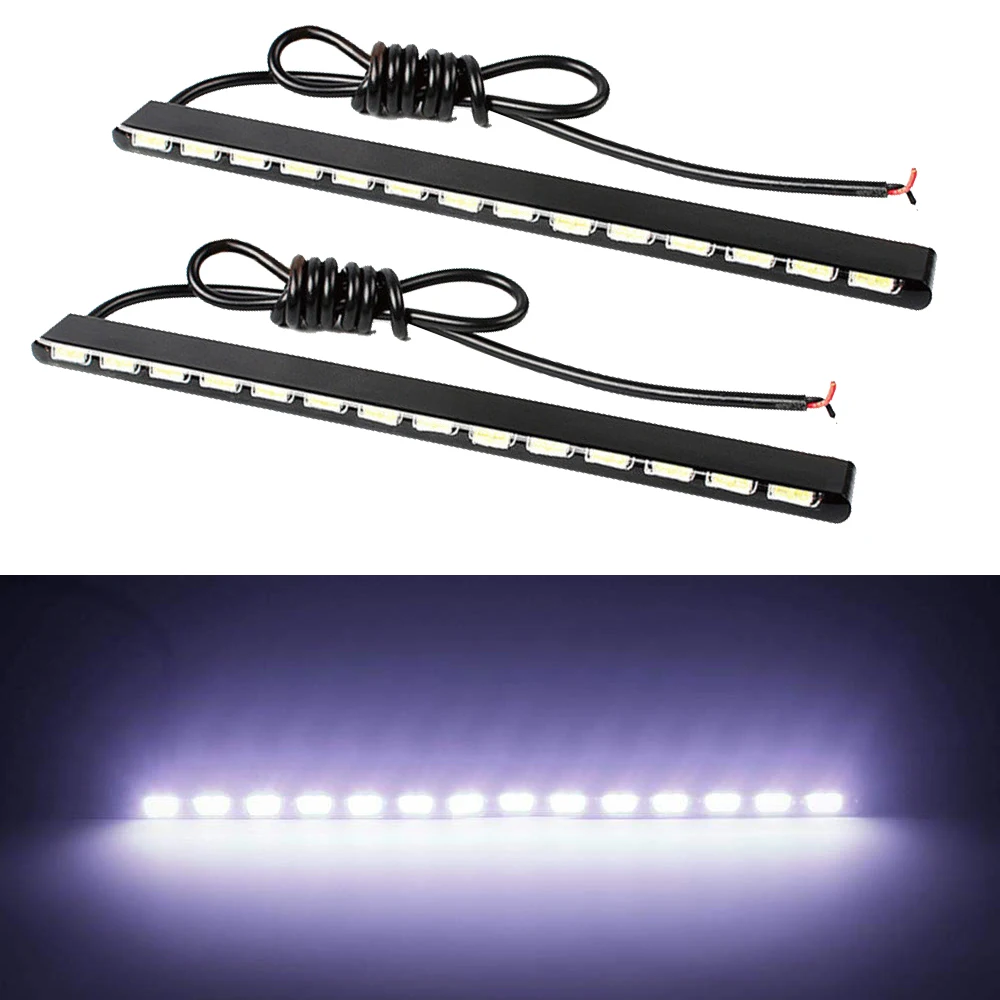 2pc Super Bright 12V 7030 LED 18/12/14SMD Car Day Running Light Strip DRL Fog Lamp | Автомобили и мотоциклы