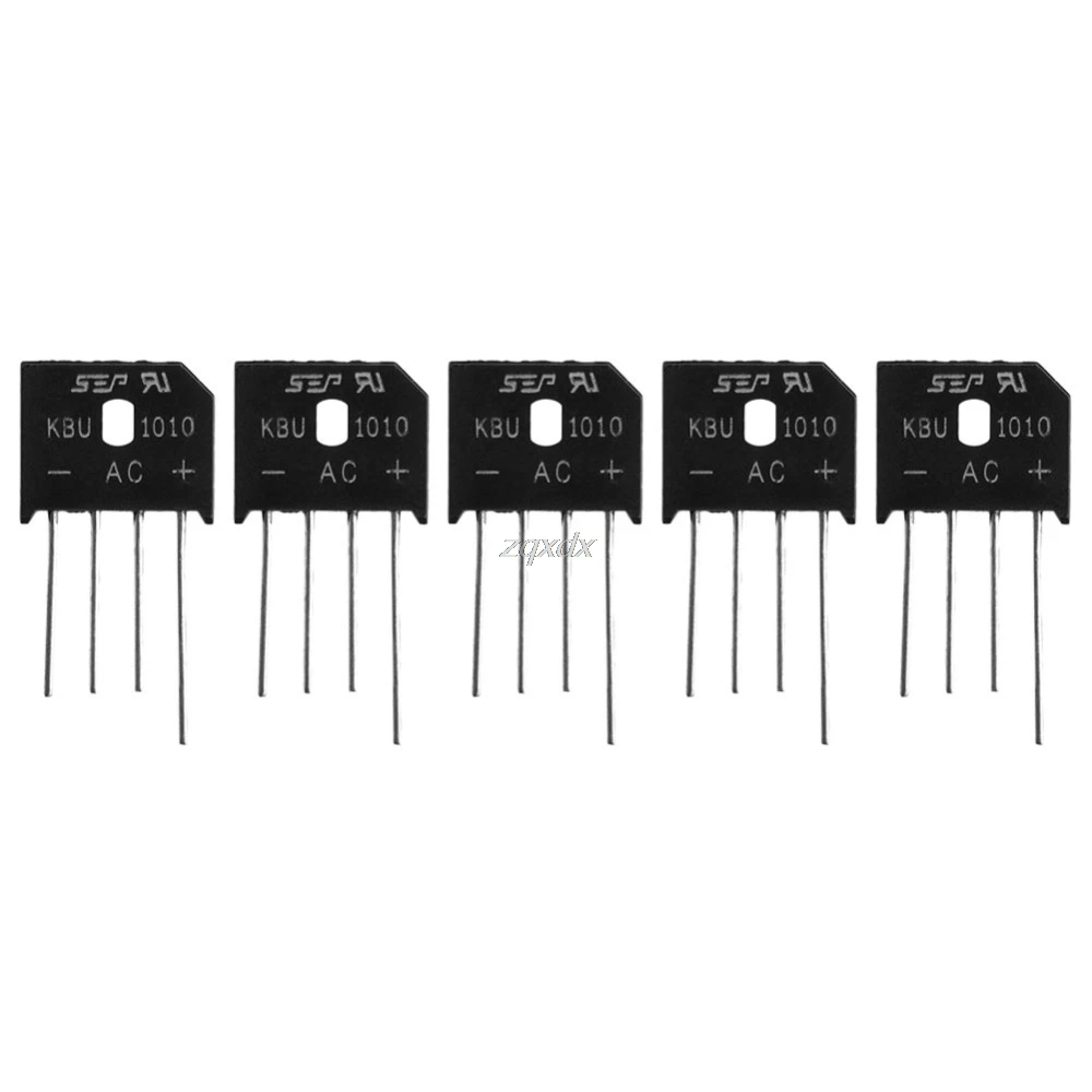 Однофазный диодный мостовой выпрямитель KBU1010 KBU 1010 10A 1000V IC Chip Прямая поставка 5