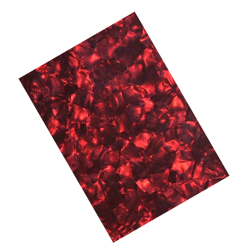 

210mm x 297mm A4 Size Red Pearl Celluloid Sheet 0.71mm DIY Guitar Picks Pickguards Inlays Deco