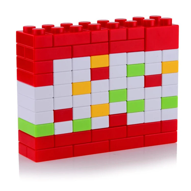 DIY пластиковые строительные блоки ручной работы календарь креативное украшение календарь стол календарь игрушка кирпич