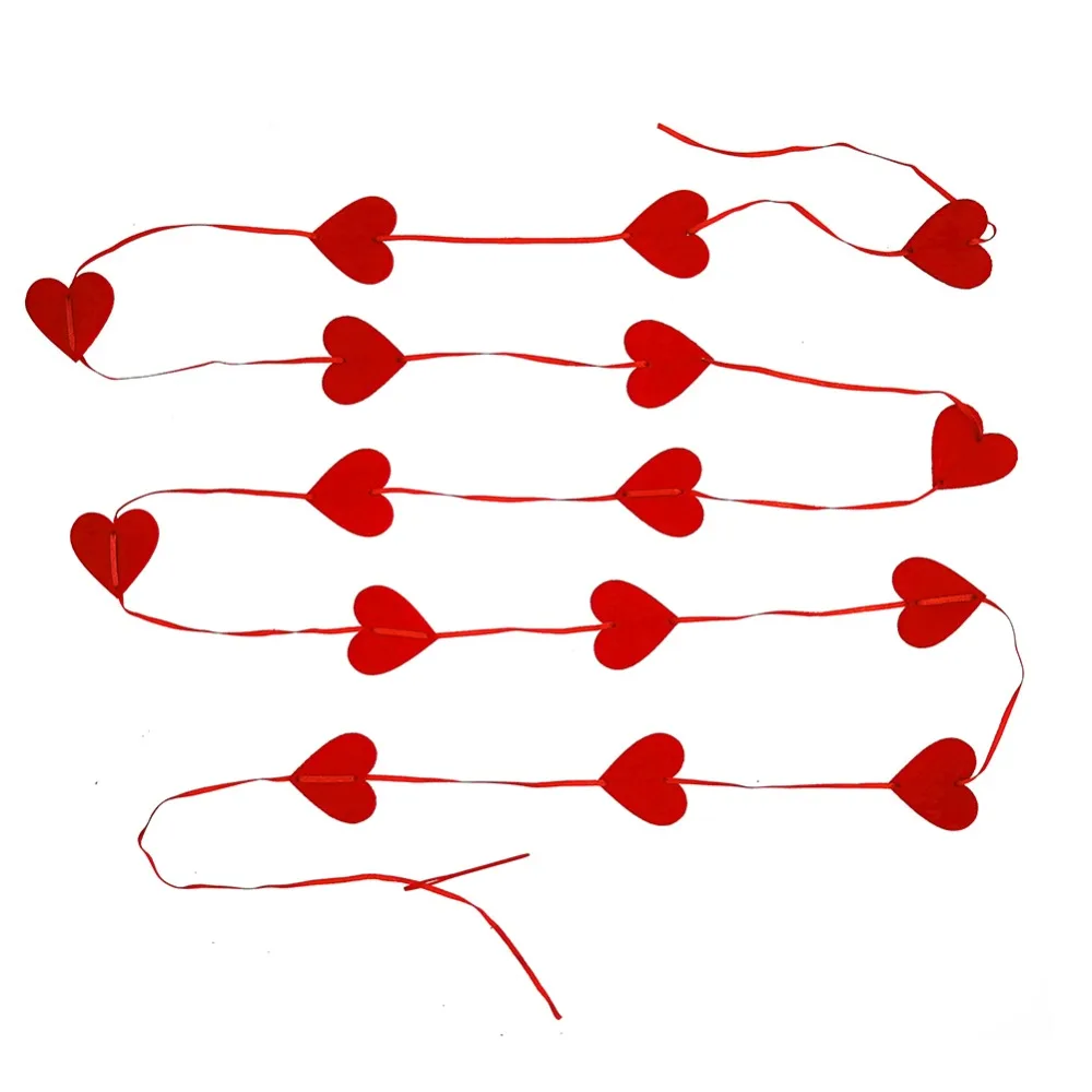 

20lot Non-woven Red Heart Curtain Wedding Decoration Room Bride to be Mariage Party Creative Arrangement Wedding Decor supplies