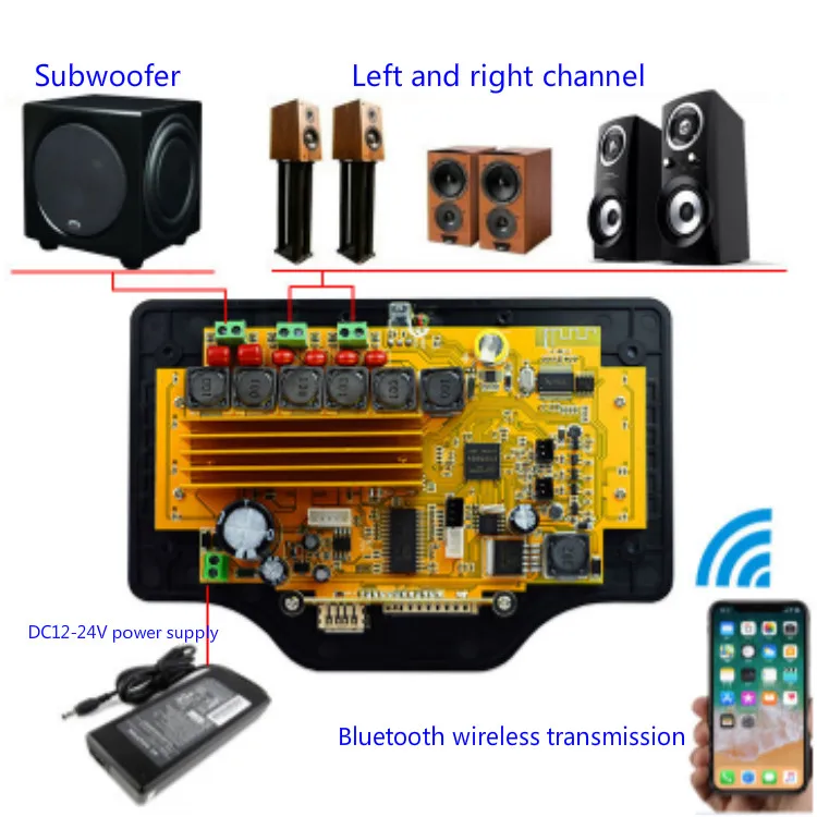 Tinghong 4,3 дюймов LCD MP3 декодер плата DC12V 50 Вт* 2+ 100 Вт Bluetooth усилитель плата MP5 Аудио приемник декодирующий модуль WMA/OGG