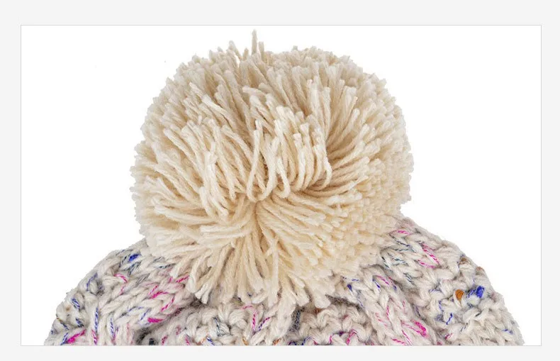 2015 New Autumn and Winter Thick Warm Solid Knit Women Hat Female Cap with lint (19)