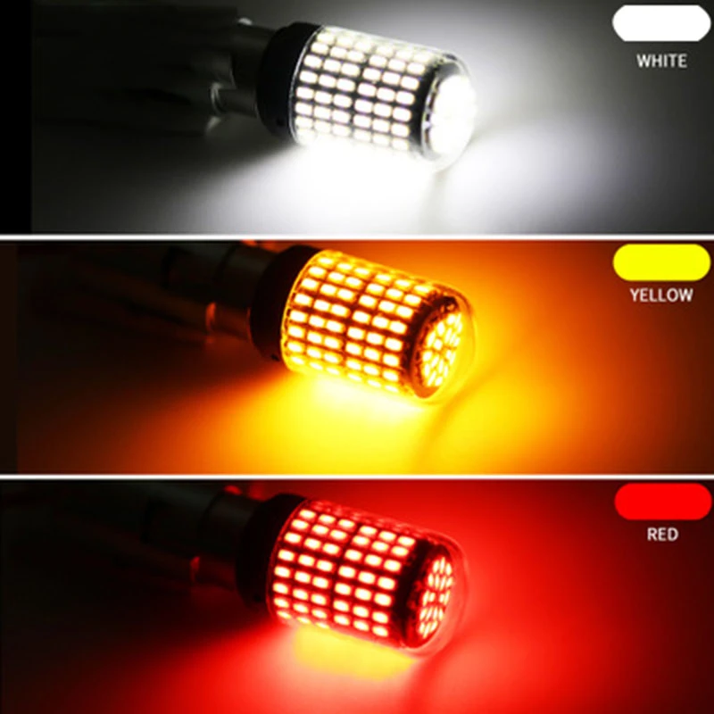 Автомобильные светодиодные лампы WTS T20 7440 W21W W21/5W 3014 144smd CanBus 1156 BA15S P21W BAY15D BAU15S PY21W