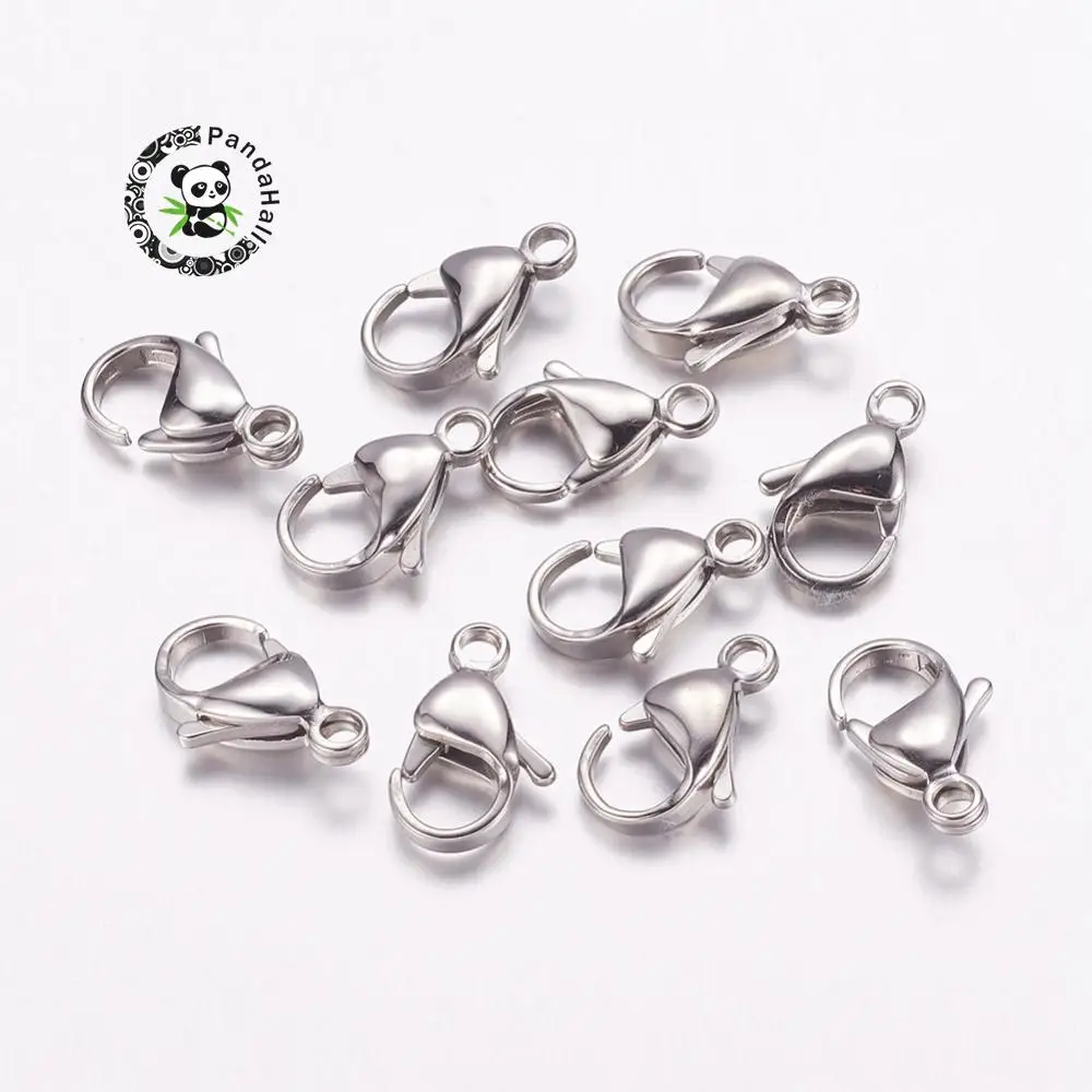 Buy Stainless Steel Lobster Claw Clasps, about 9mm