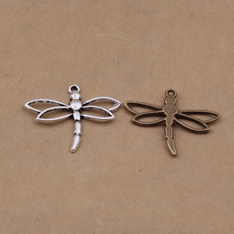 100pcs Vintage Dragonfly Charm Fit Jewelry Making For Bracelets/Necklaces/Bags/Apparel Fashion DIY Accessories | Украшения и