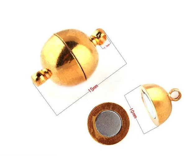 

Free shipping 10mm cylindrical Magnetic Clasp, gold plated Bracelet Necklace Magnetic Clasp,Fashion Jewelry Clasps