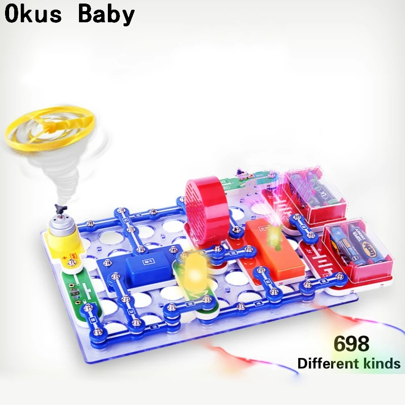 

698 Different Kinds Compound Mode Switch Circuits Electronics Block Kit Electric Educational Assembling Toys for Kids