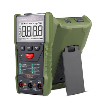 

Borbede 168C Auto-Scanning Digital Multimeter Dc Ac Voltage Current Capacitance Resistance True Rms Tester 6000 Count Portable
