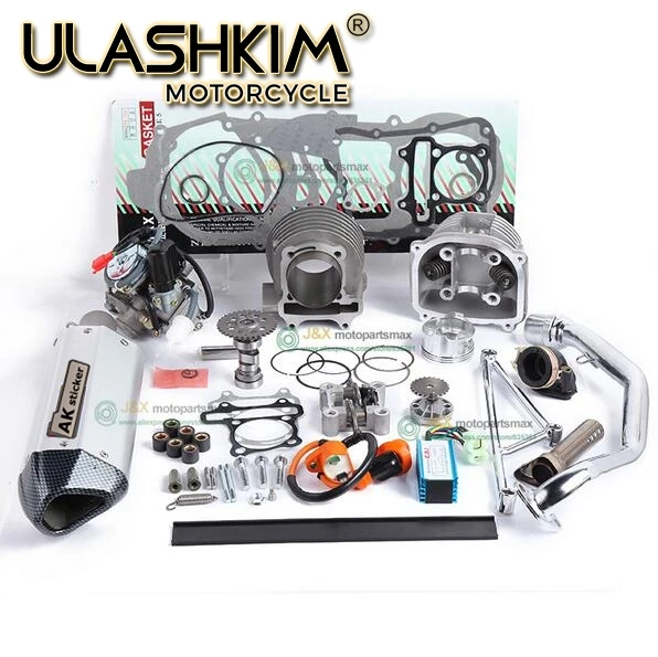 GY6 125cc 150cc upgrade to GY6 200cc add power at least 30%  Racing Camshaft CDI Muffler Performance Exhaust Oil pump and Gear