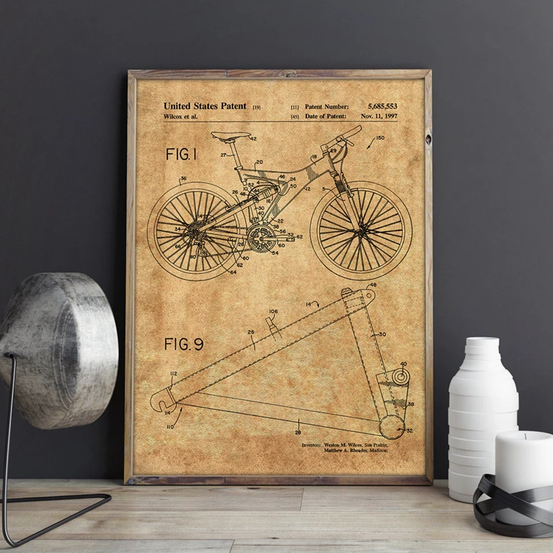Bicycle Patent Canvas Print