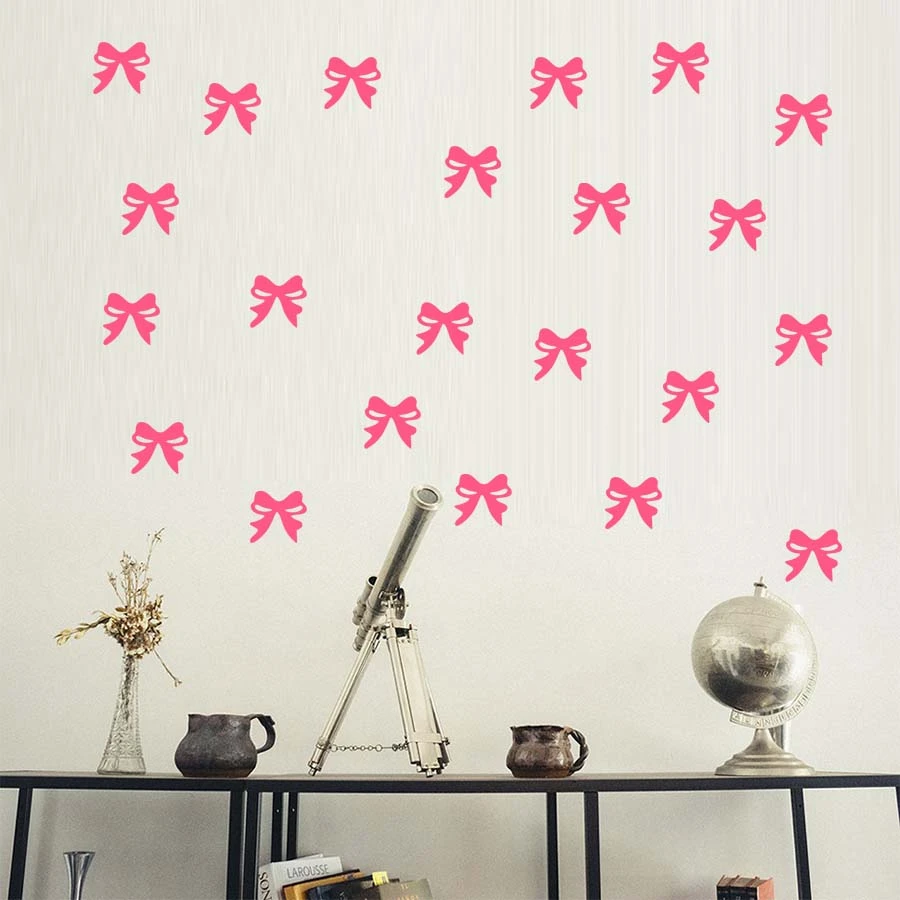 Dctop Bow Ribbon Wall Decal Hollow Out Lounge Decoration Pvc Waterproof Design Customized Colors Wall Sticker Home Decor In Wall Stickers From Home Garden On Aliexpress Com Alibaba Group