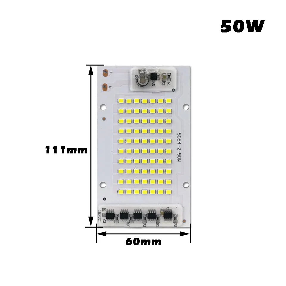 2 шт прожектор источника Smart IC 220 V 10 W 20 W 30 W 50 W 100 W 150 W 200 W SMD2835 УДАРА светодиодный лампы для DIY открытый прожектор - Испускаемый цвет: 50W