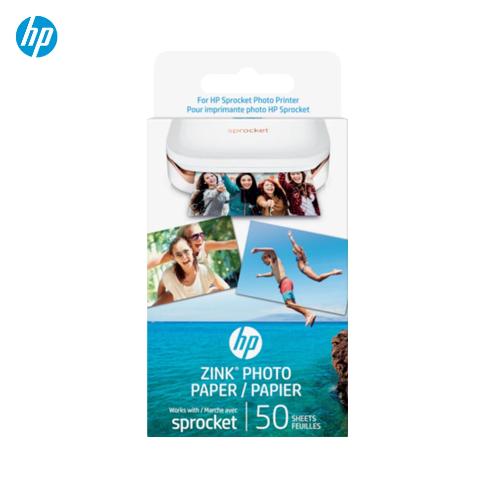 Papel fotografico adhesivo HP ZINK (50 hojas/5x7,6 cm, Inyeccion de tinta,  51mm, 76mm)|Photo Paper| - AliExpress