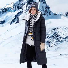 ICEbear 2018 New Winter Collection Warm Thicken Long Fashion Women Parkas Warm Woman Parka Brand Jacket