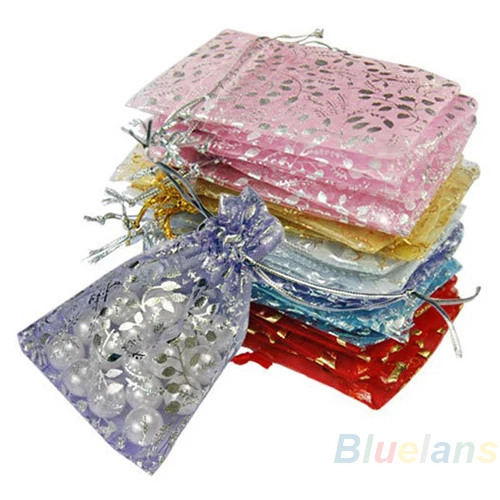 

25pcs/set Organza Jewelry Wedding Gift Pouch Bags 7x9cm 3X4 Inch Mix Color for Party Holiday New Year Use