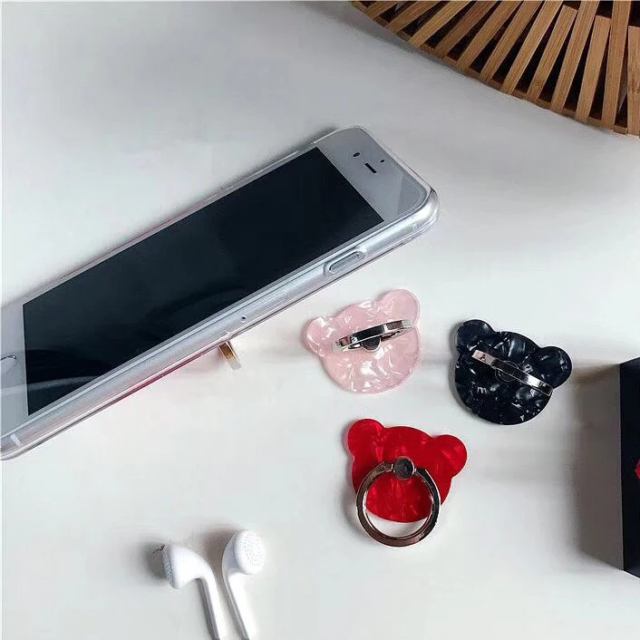 Finger Ring Mobile Phone Smartphone Stand Holder For iPhone X 8 7 6 shell Heart Smart Phone IPAD Mount Stand  (2)