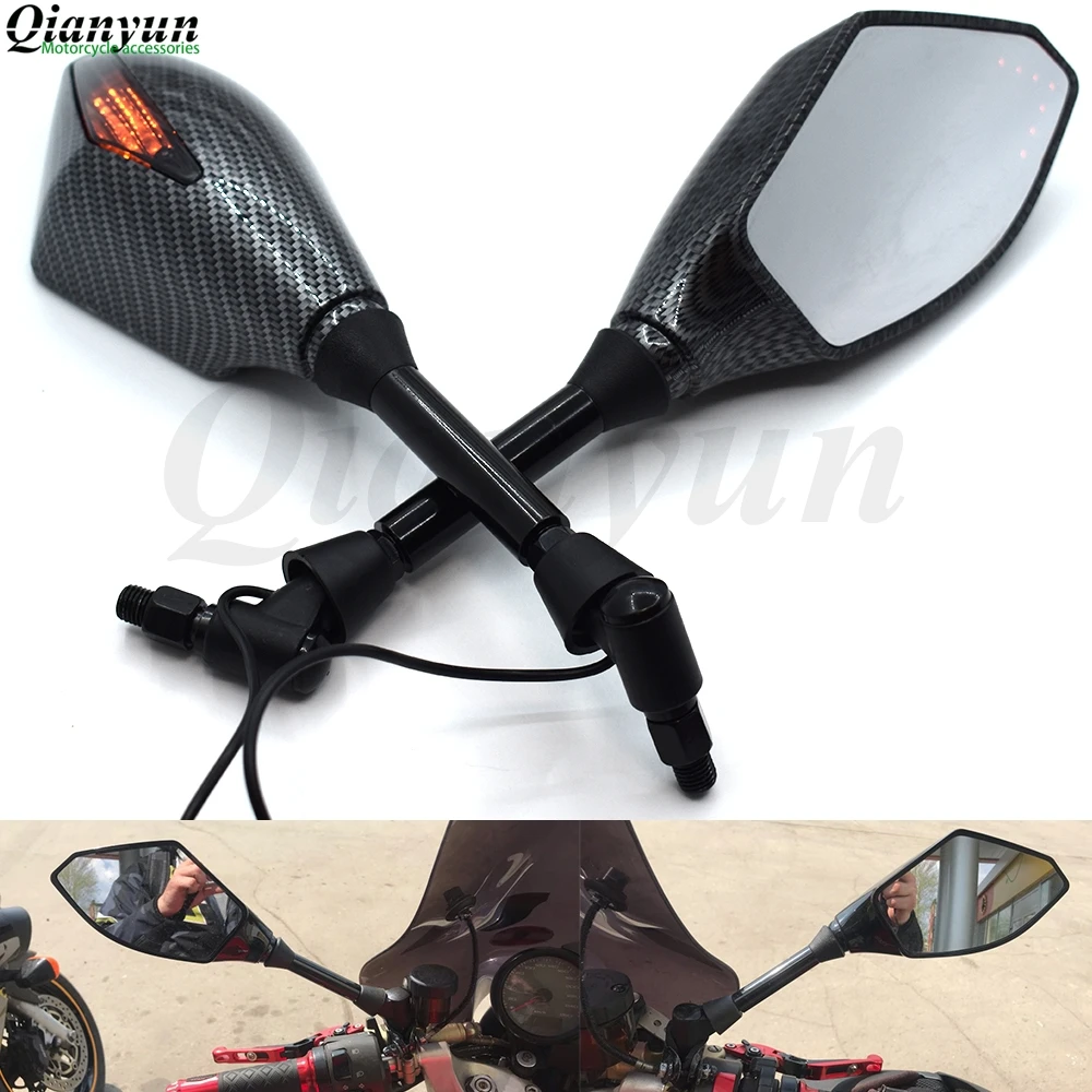 

Universal motorcycle LED turn signal rear view mirror turn signal indicator For Kawasaki Ninja ZX10R ZX6R 636 ZX12R Z1000 ZZR600