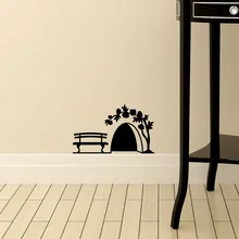 Kleine Muis gat Muur Sticker deur kast Home Decor Art kinderkamer decoratie Creative PVC Gesneden stickers op de muur
