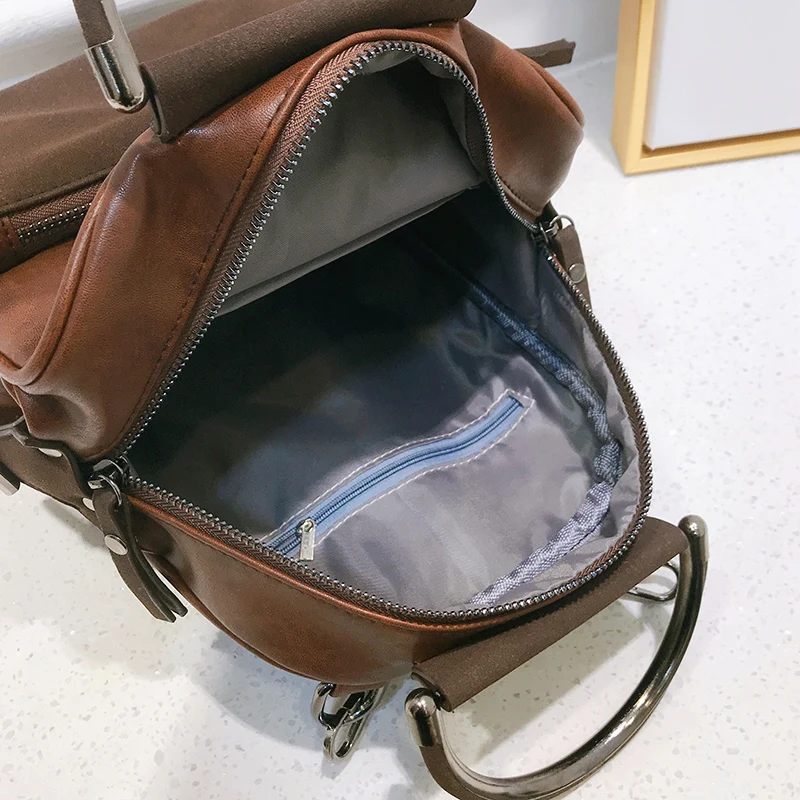 Janespri Fashion Rivet women Backpack PU Leather Female Backpack High Quality Mini Casual bags for Girls 2018 mochila New (49)