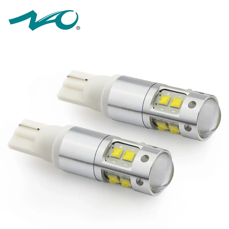 

NAO 2x High Power T10 LED W5W LED Bulb XB-D 12V 24V Auto Lamp Car Lights Parking Backup Reverse 6000K White Yellow Red