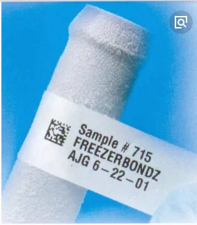 Рисунок 4 - Низкотемпературная клейкая этикетка-196 градусов