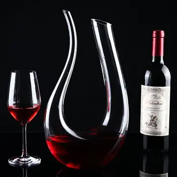 

New style lead-free crystal glass decanter handmade wine glass bottle 1500ml transparent
