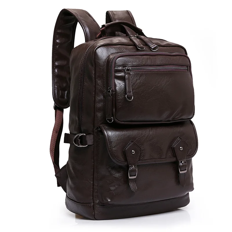 Goedkoop Koe Lederen Mannen Rugzakken Nieuwe Mode Echte Natuurlijke Lederen Student Rugzak Jongen Luxe Merk Grote Computer Laptop Tas