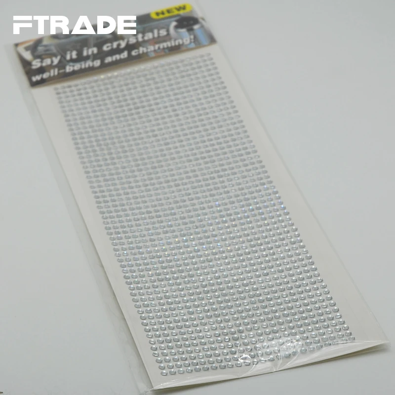 

3mm 1320Pcs/set Crystal Color 3D Decal Art DIY Crystal Diamond Bling Rhinestone Acrylic Self Adhesive Scrapbooking Stickers