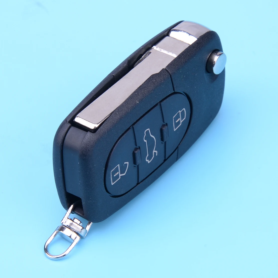 

CITALL Black Plastic3 Button Remote Key Shell Fob Case Blade Flip Fit for Audi A4 A6 A8 S4 S8 TT Quattro
