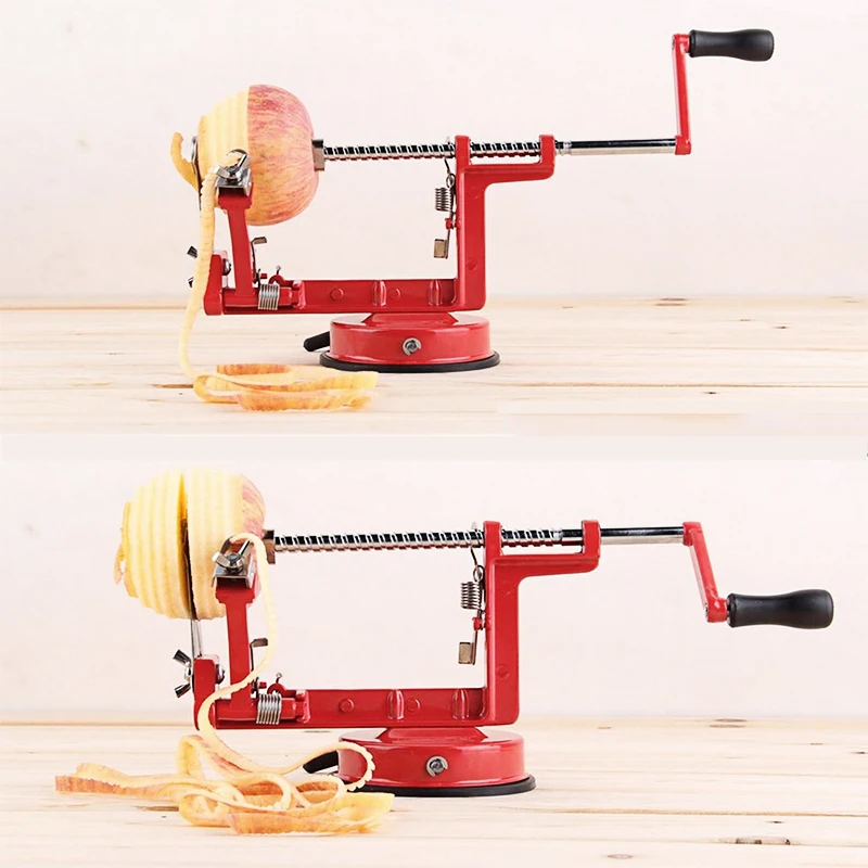 

Stainless Steel 3 in 1 Apple Peeler Fruit Slicing Machine Slicing Machine Potato Slicer Cutter Creative Kitchen Peeled Tool