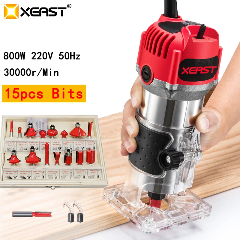 XEAST 800W Electric Laminate Edge Trimmer Mini Wood Router 6.35mm