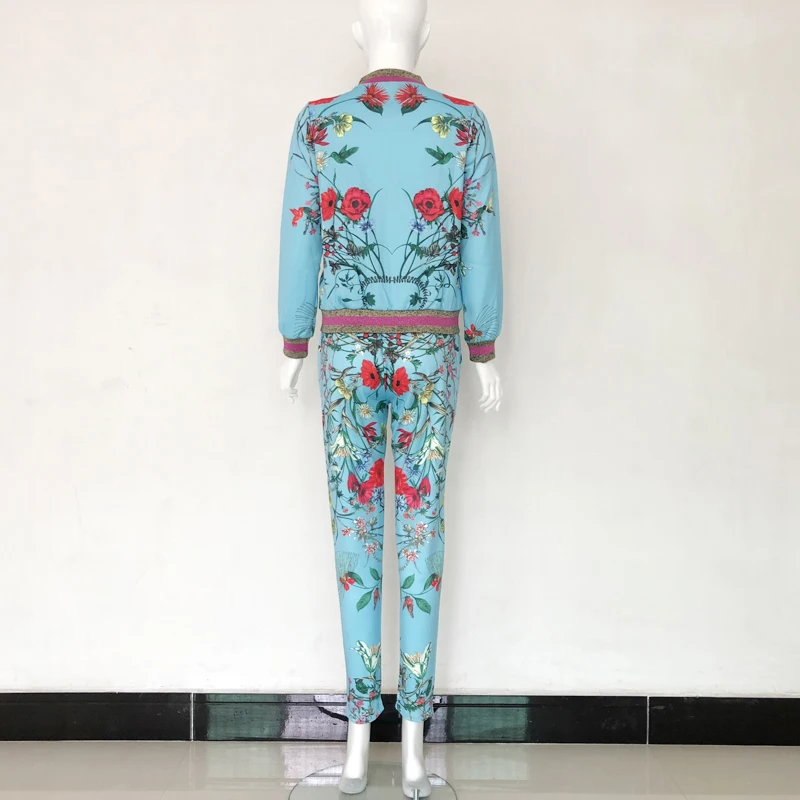 Womens two piece sets 2018 womens casual printing tracksuit Suit Spring autumn jacket +pant 2 piece set outfits Womens two piece sets 2018 womens casual printing tracksuit Suit Spring autumn jacket +pant 2 piece set outfits