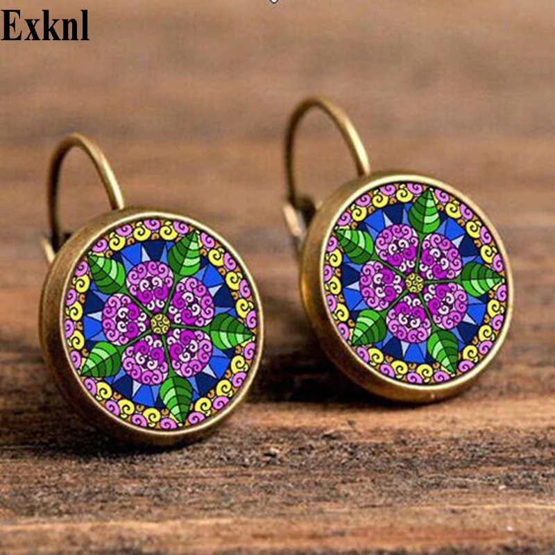 

Exknl Indented Stud Earrings Fashion Jewelry Korean Flower Wedding Trendy Women Earrings Party Gifts Female Accessories 2019
