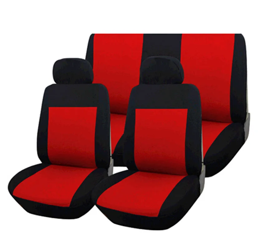 Универсальные автомобильные чехлы для сидений, автомобильные аксессуары, аксессуары для Renault Logan, автомобильные чехлы для Totota honda, Lada Priora - Название цвета: 6pcs red