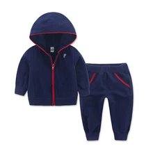 12 Месяцев-5 лет Осень Бренд Моды baby boy одежда набор Хлопка с длинными рукавами пальто + брюки девушка новорожденный комплект одежды