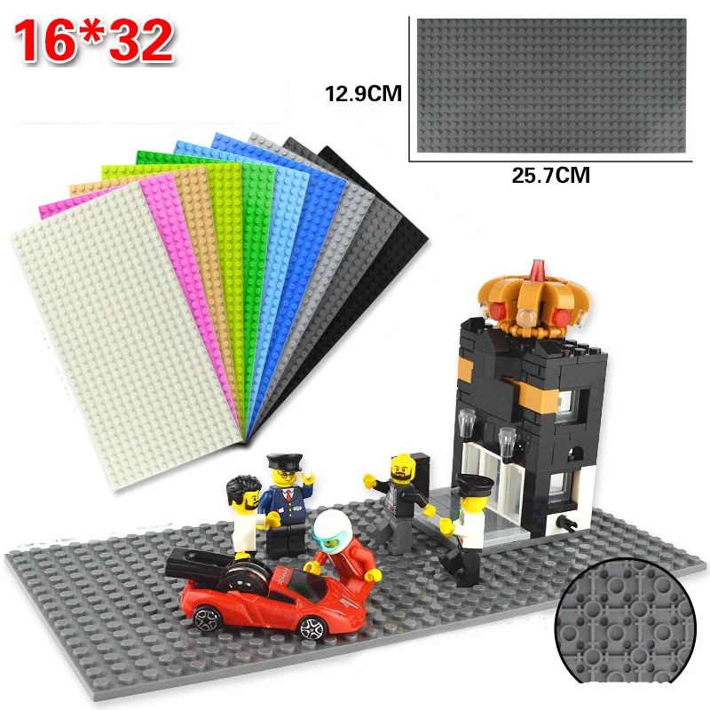 

16*32 Dots Double-sided Baseplate Small Bricks DIY Building Blocks Colorful Base Plate Compatible with DIY Block Figures