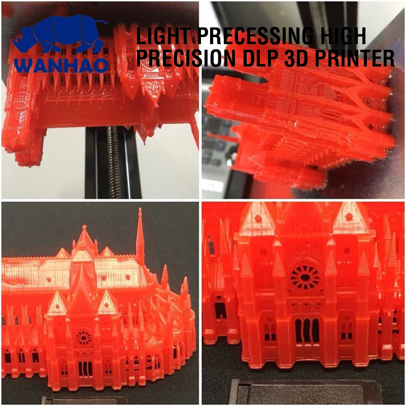 Новинка! Wanhao Дубликатор 7 плюс 3d принтер(V1.5) УФ Смола DLP SLA сенсорный экран 3d принтер машина с новой крышкой