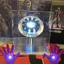 Iron Man Arc Reactor DIY Action Figure Toy With LED Light Iron Man Cosplay Mask Arc MK Iron Man DIY Model Assembled Lamp Toy