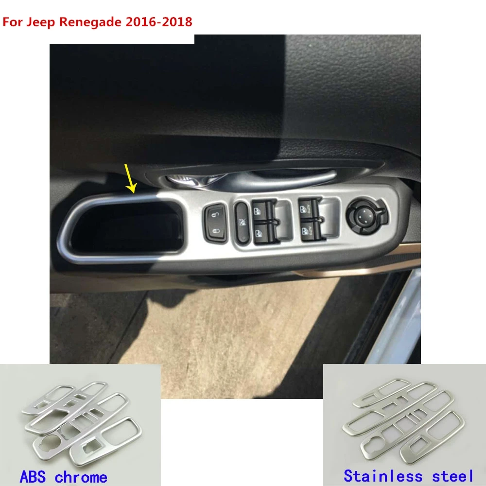 Для Jeep Renegade 2016 2017 2018 крышка автомобиля дверь окно стеклянная панель подлокотник