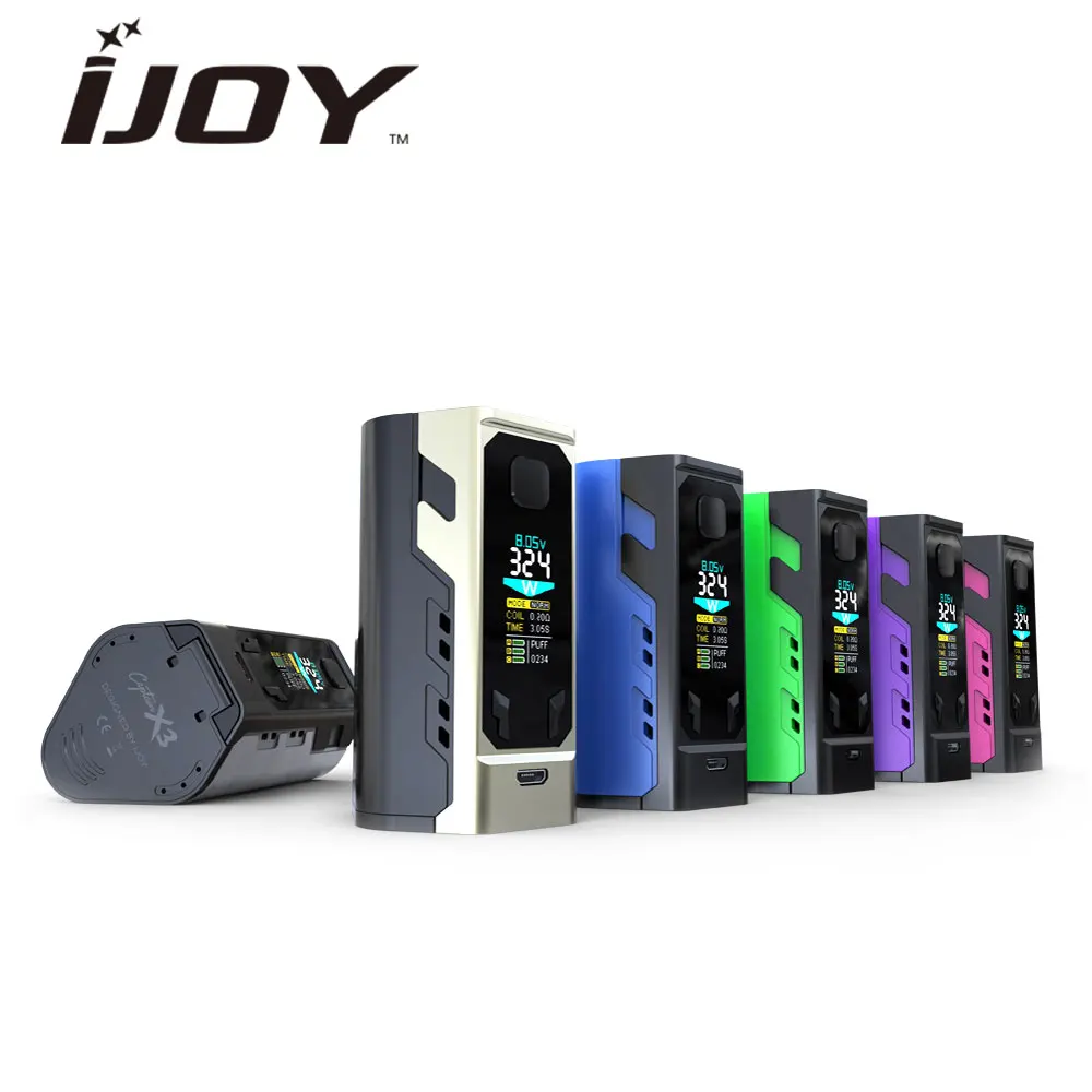 

Original 324W IJOY Captain X3 20700 TC MOD with Resistance Range 0.05-3.0 Ohm & Big Color OLED Screen No 18650/20700 Battery Mod