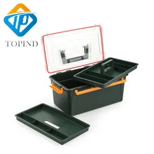 2 шт. topind темно-зеленый снасти Box(12.99x7.68x6.03 дюйма) Утилита коробка для хранения большой De pêche снасти Box