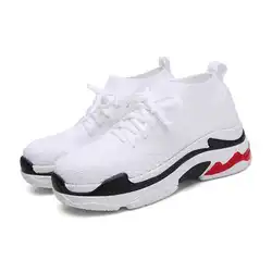 Для женщин повседневная женская обувь Chaussure женские Черные, белые, красные дышащий Подножка обуви девушка спортивной обуви студенческие