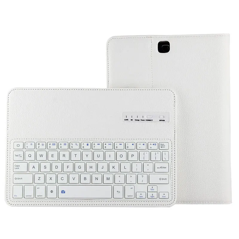 Белый Dygod Беспроводной Bluetooth клавиатура чехол для IPad Mini 9,7 ''для samsung Galaxy Tab S2 T810 T815 T813 T819 защитный чехол для планшета чехол-кошелек из искусственной - Цвет: Белый