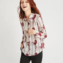 Para Mujer 100% Blusa de Seda Imprimir Girar hacia Abajo Cuello Camisa de Manga Larga Elegante Oficina Dama Camisas de Trabajo Botón Informal hasta Blusas Tops Para Mujer 100% Blusa de Seda Imprimir Girar hacia Abajo Cuello Camisa de Manga Larga Elegante Oficina Dama Camisas de Trabajo Botón Informal hasta Blusas Tops