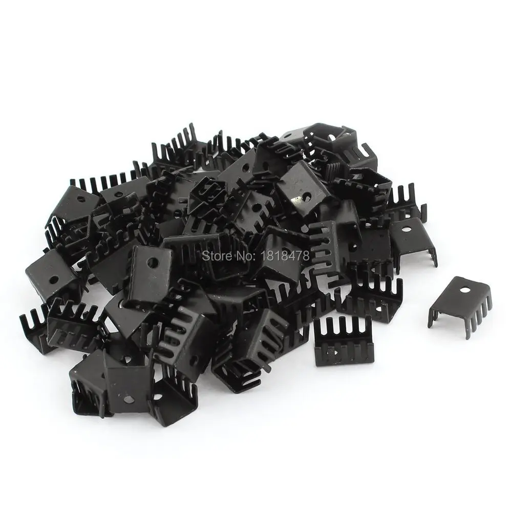 

FXL- 718 100 Pcs 19x14x10mm Aluminium Heatsink Heat Sink Black for TO-220 IC