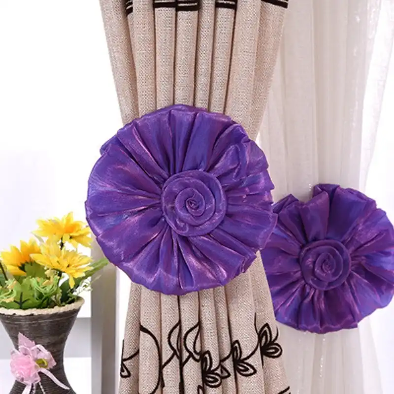 2 шт./компл. занавески с цветами клип Роза Tieback Гостиная Спальня держатель штор